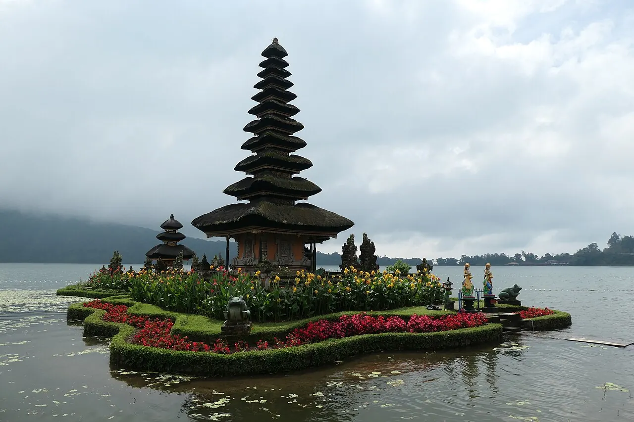 Pura Ulun Danu Beratan. The lake temple at Bedugul, in the central highlands.